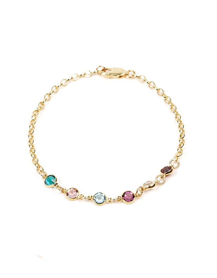 Bracelet for Women with multicolor American diamonds - Gift for Girlfriend  - Venice Colour Crystal Bracelet by Blingivne – Blingvine