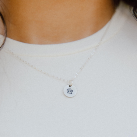 Dainty Paw Print Necklace