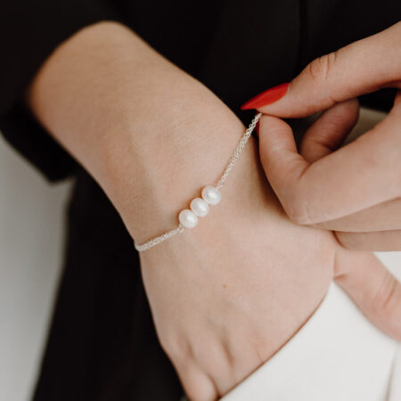 Delicate Triple Pearl Bracelet