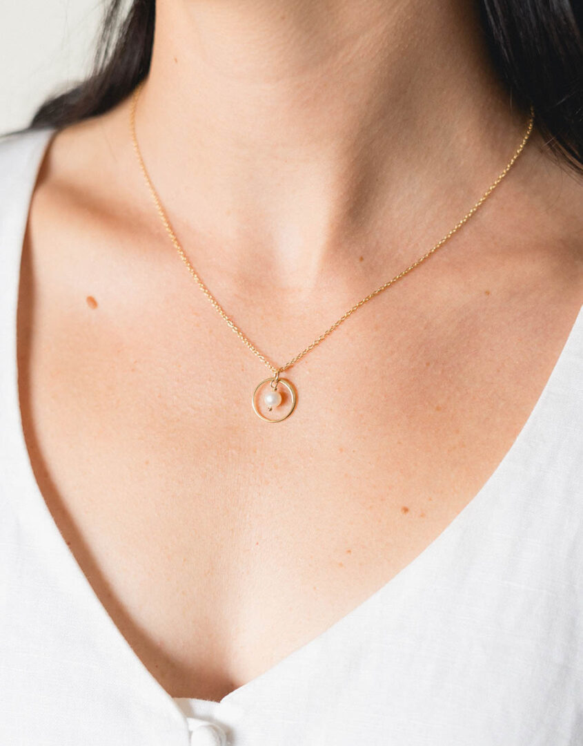 Dainty Pearl Necklace, Gold Pearl Necklace, Small Pearl Necklace– Jewelry  By Tali