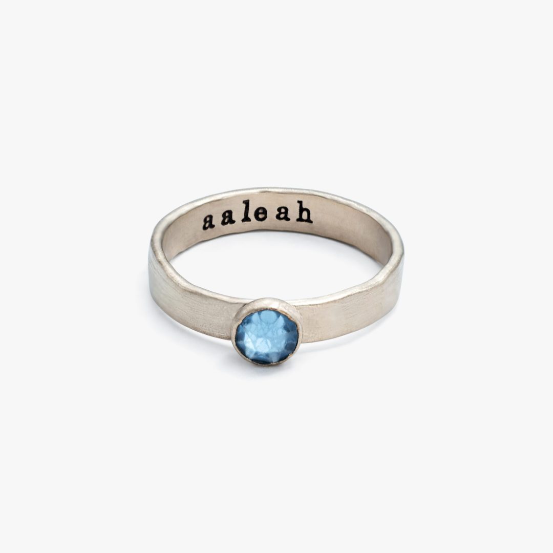 Personalized Birthstone Ring with Gold Plating | My Name Necklace Canada
