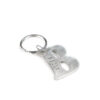 Chunky initial keychain with handmade letters, hand cast in fine pewter. Perfect for anyone of any age