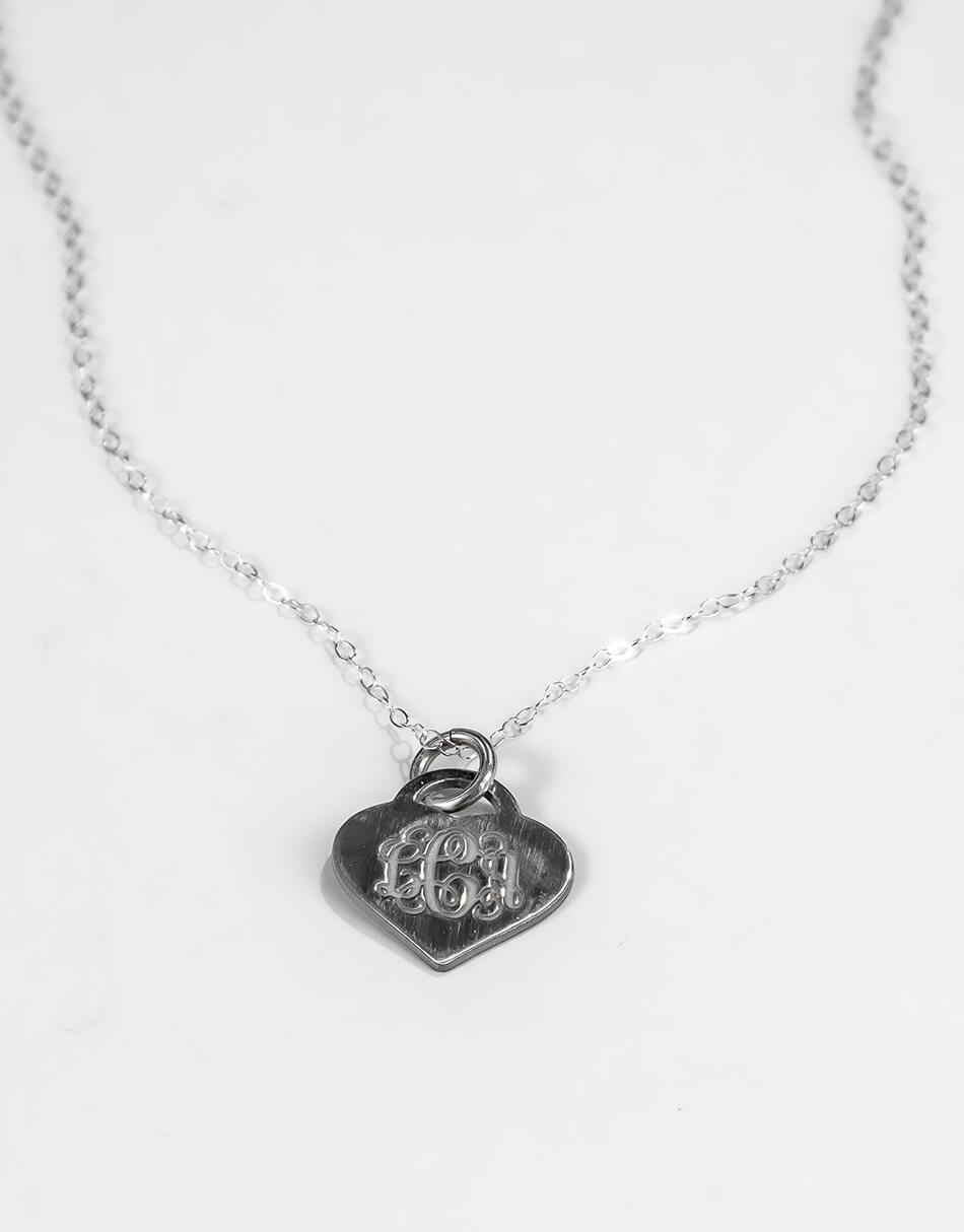 Two Letter Heart Monogram Necklace