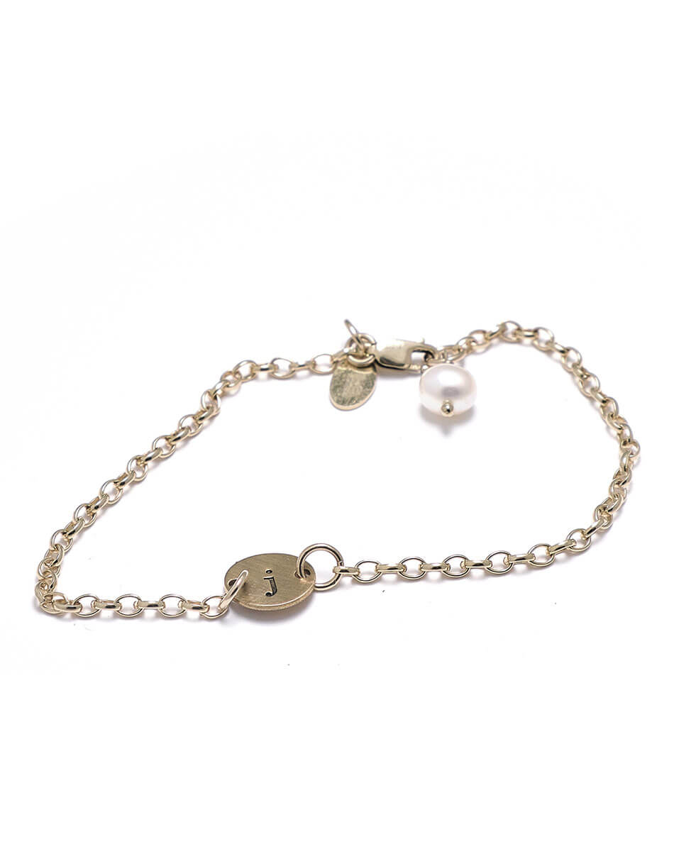Dainty Initial Bracelet - The Vintage Pearl