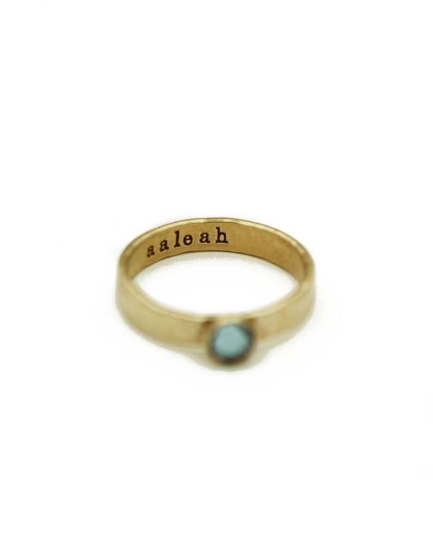 Custom Gold Birthstone Rings - The Vintage Pearl