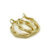Gold twist hoops are made with copper and 14K gold. Perfect gift for your friends, sister or even yourself.
