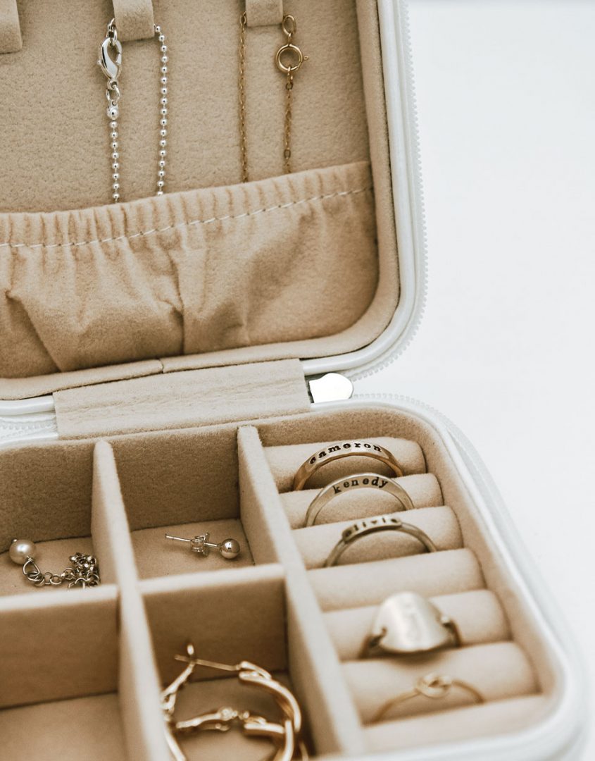Travel Jewelry Case | Jewelry Organizer, Silver | Custom Meaningful Jewelry & Gifts for Women by The Vintage Pearl