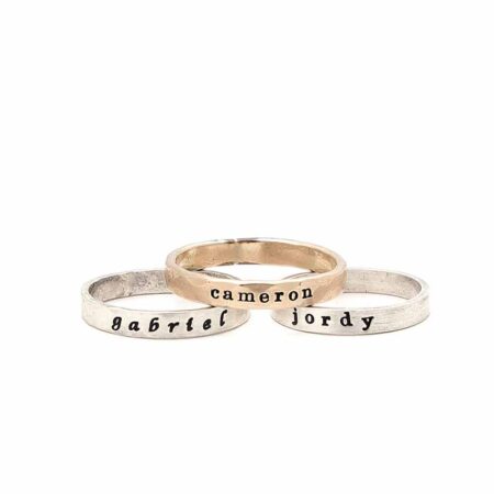 Skinny Message Name Ring