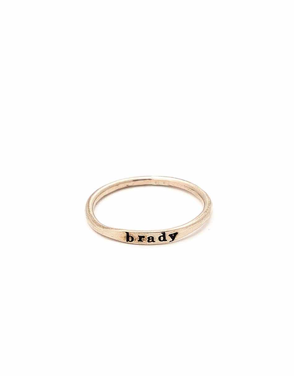 Personalized Stackable Name Rings - WordWrap