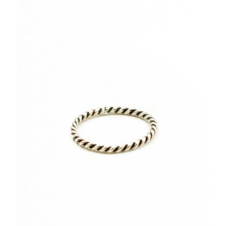 A handmade sterling silver rope ring. Wear it alone or add to the existing ring set.