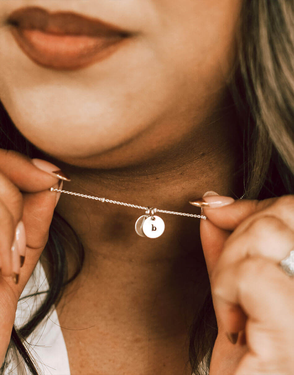 Custom Dainty Initial Necklace | Caitlyn Minimalist