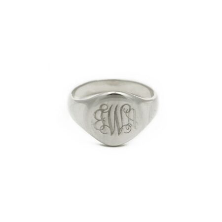 Sterling silver oval signet ring for your rings collection. Get your name or initials engraved. Perfect for couples, friends, family