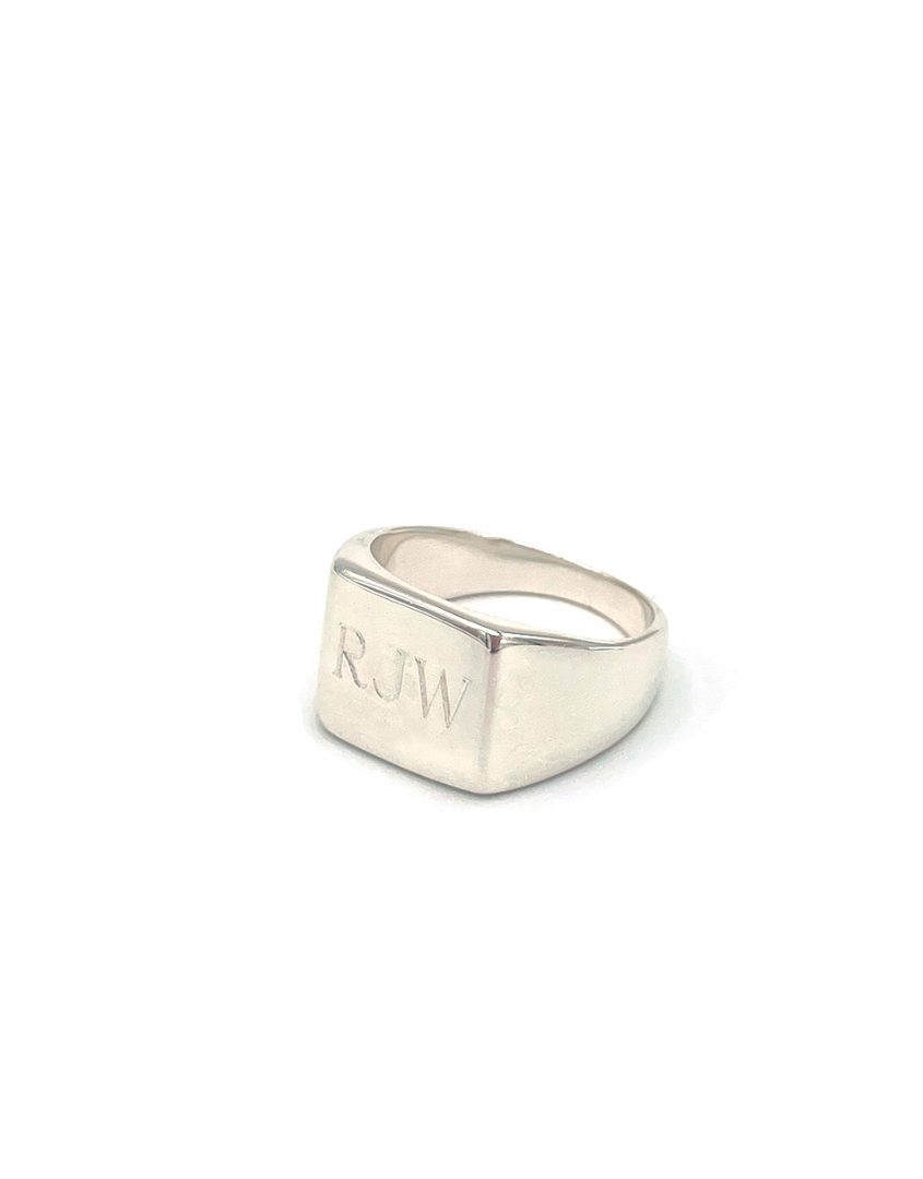Sterling Silver 20x17 mm Oval Signet Ring | Kranich's Inc