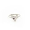 Sterling silver ring with engraved initials of spouse. This is a great gift for couples