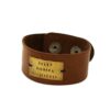 Chunky and rugged brass plate hammered and hand stamped with your choice of message. Perfect gift for your husband, brother, friend